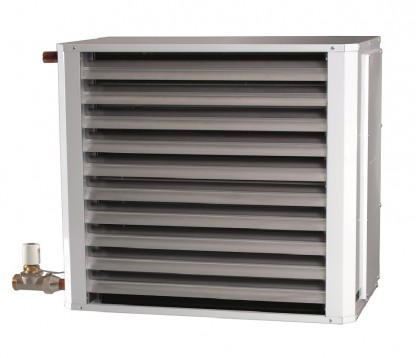 Fan heaters for hot water 12kW, incl. actuator and valve