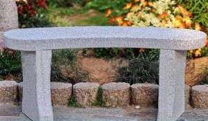 Granite stone bench gray 100x35x44 cm