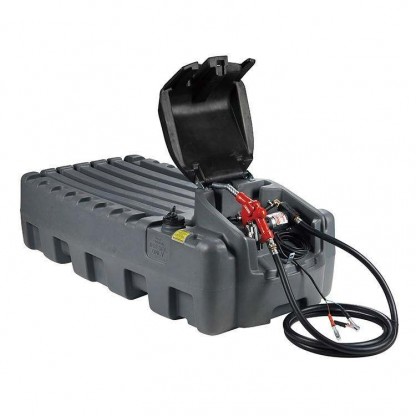 Mobile Fuel tank diesel 400 liter flow 40 l/min 12V 1700x820x590 mm with lockable lid