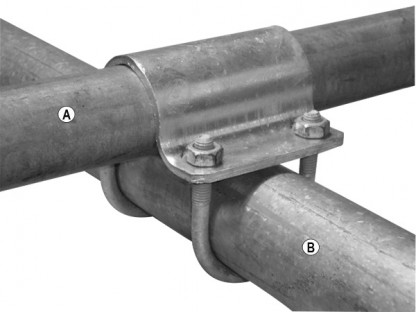 Clamp with U-bolt, thickness 3.5mm